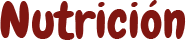Nutrición